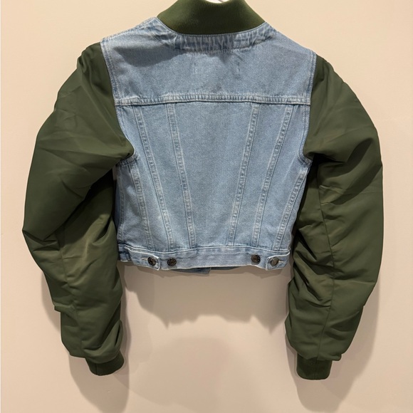 💋Veronica Beard Blue and Green Bomber Jacket 021 - Picture 3 of 6